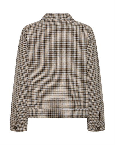 Fransa - FRAntonette 1 Jakke - Tobacco Brown/Ice Water Check 